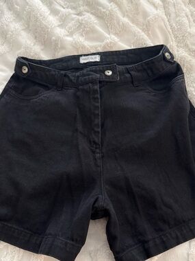 Vestique Black High-Rise Jean Shorts
